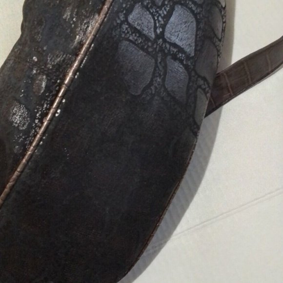 Alligator Flux Medium Vintage purce Brown Black L6 - Picture 6 of 6